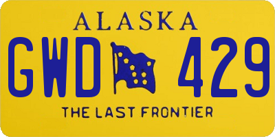 AK license plate GWD429