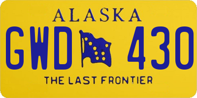 AK license plate GWD430