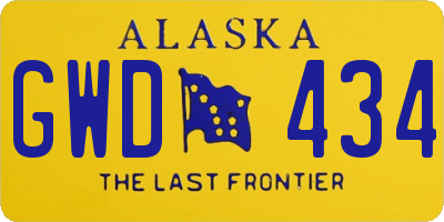 AK license plate GWD434