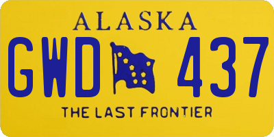 AK license plate GWD437