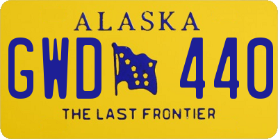 AK license plate GWD440