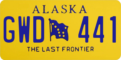 AK license plate GWD441