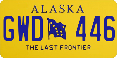 AK license plate GWD446