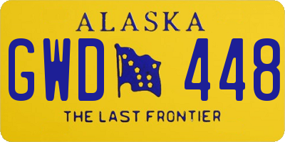 AK license plate GWD448