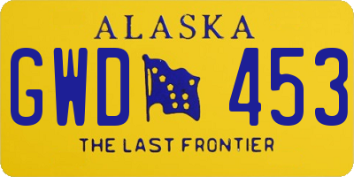 AK license plate GWD453