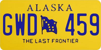 AK license plate GWD459