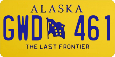 AK license plate GWD461