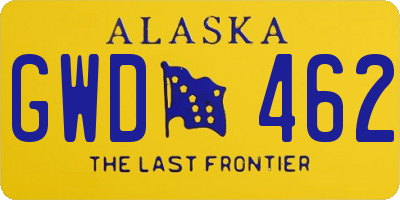 AK license plate GWD462