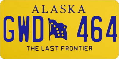 AK license plate GWD464