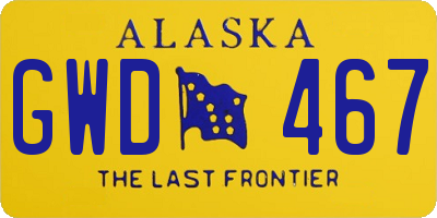 AK license plate GWD467