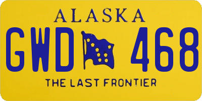 AK license plate GWD468