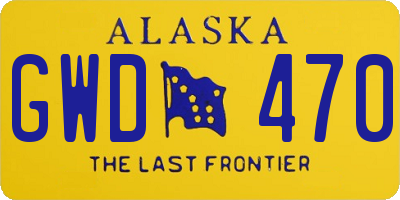 AK license plate GWD470