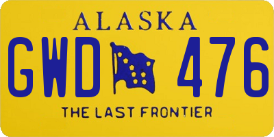 AK license plate GWD476