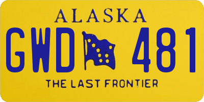 AK license plate GWD481