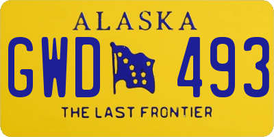 AK license plate GWD493