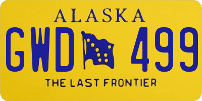 AK license plate GWD499