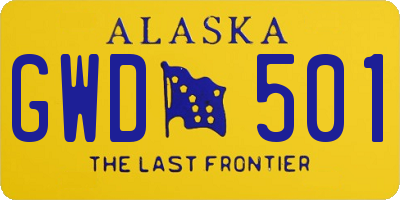 AK license plate GWD501