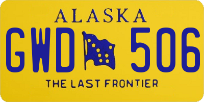 AK license plate GWD506