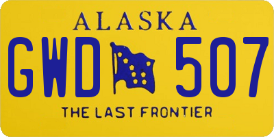 AK license plate GWD507