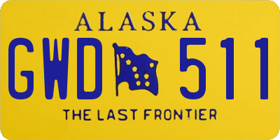 AK license plate GWD511
