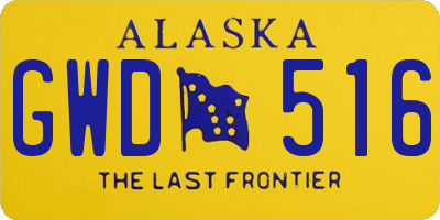 AK license plate GWD516