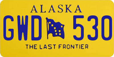 AK license plate GWD530