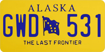 AK license plate GWD531