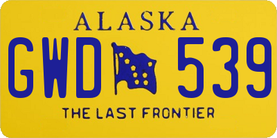 AK license plate GWD539