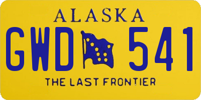 AK license plate GWD541