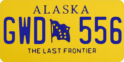 AK license plate GWD556