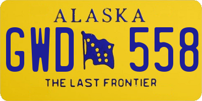 AK license plate GWD558