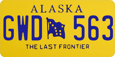 AK license plate GWD563