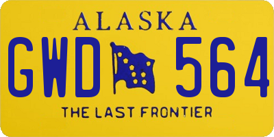 AK license plate GWD564