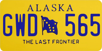 AK license plate GWD565