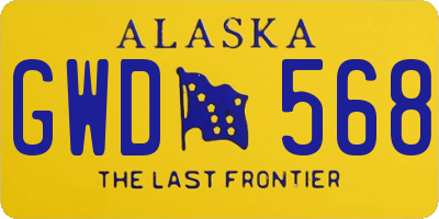 AK license plate GWD568