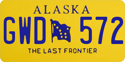 AK license plate GWD572