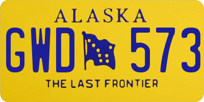 AK license plate GWD573