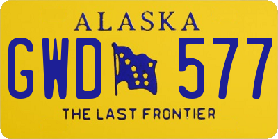 AK license plate GWD577