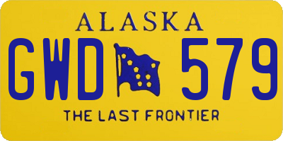 AK license plate GWD579