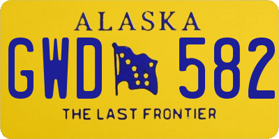 AK license plate GWD582