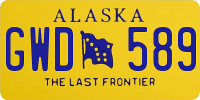 AK license plate GWD589