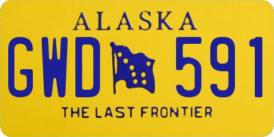 AK license plate GWD591