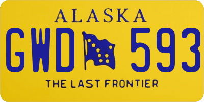 AK license plate GWD593