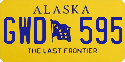 AK license plate GWD595