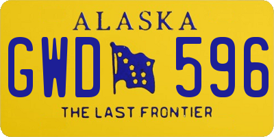 AK license plate GWD596