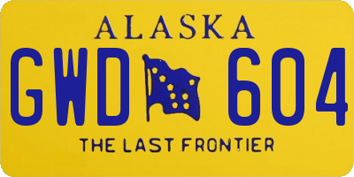 AK license plate GWD604