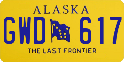 AK license plate GWD617