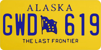 AK license plate GWD619