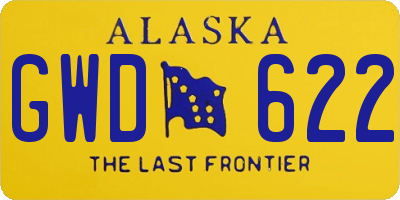 AK license plate GWD622