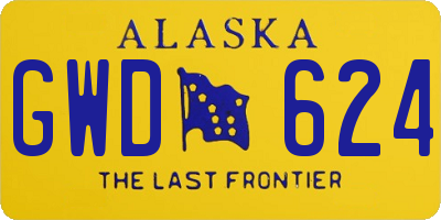 AK license plate GWD624